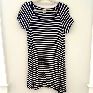Old Navy Navy and White Striped Dress size S